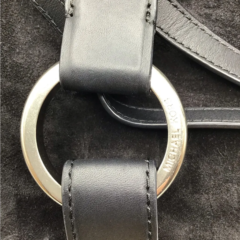 Michael Kors 30f6aqye3s Quincy Large Shoulder Suede Leather Handbag Purse - Image 8