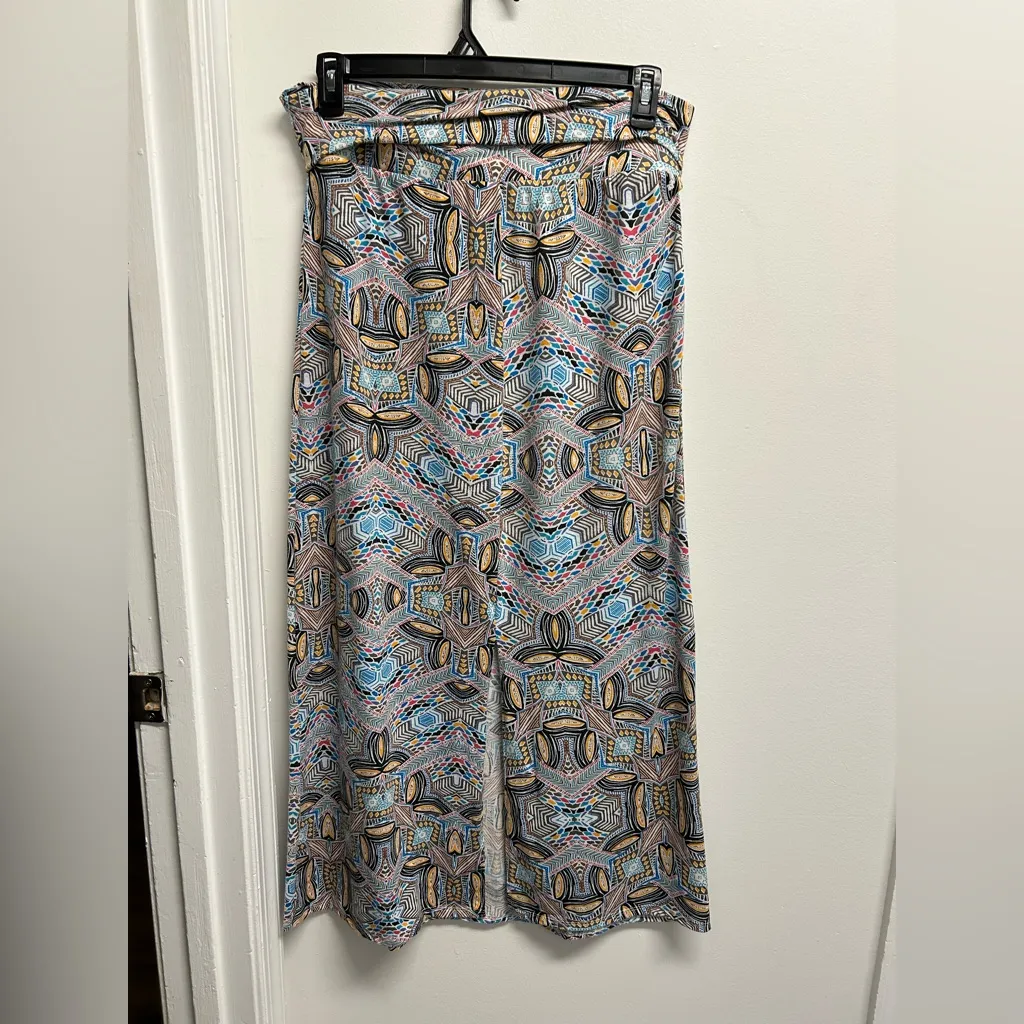 Geometric Southwestern Patterned Maxi Skirt - Multicolor - Image 2