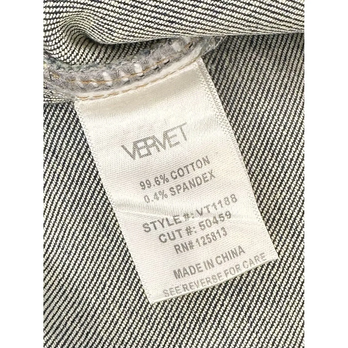 Vervet Los Angeles Puff Sleeve Trucker Button Up Jean Jacket Size XS NWT!!! Blue - Image 5