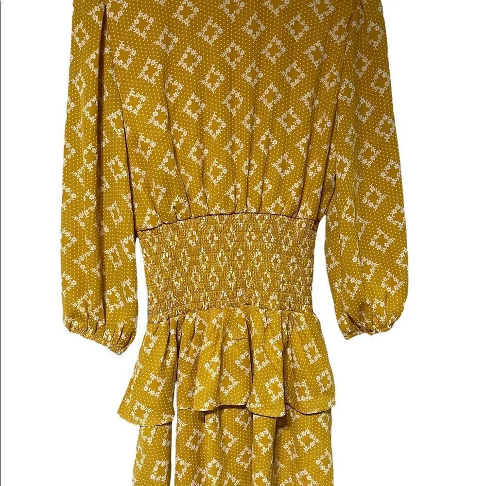 Francesca’s Mustard Colored Mini Dress by Blue Rain XS - Image 4