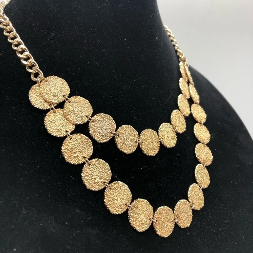 Necklace & Bracelet set Gold Tone Mini medallions - Image 3