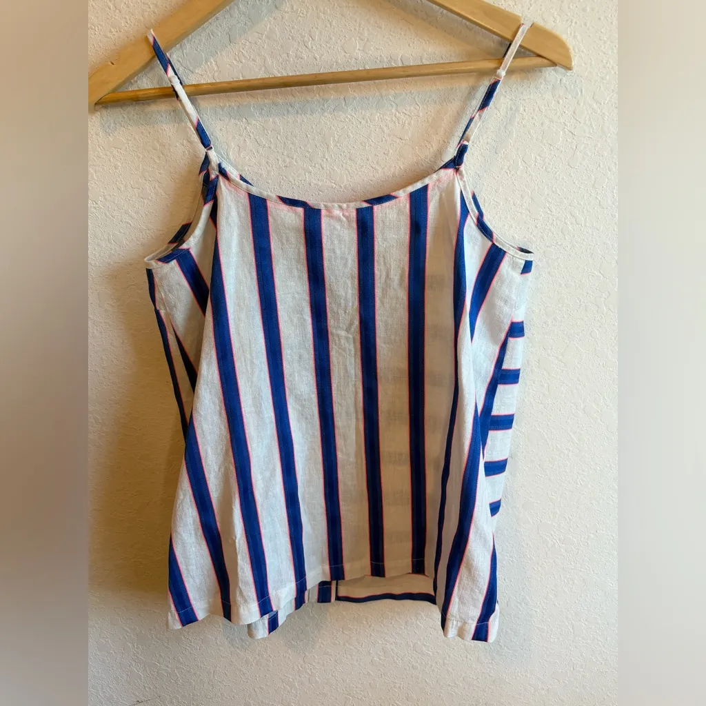 Joules Striped Midi Skirt Tank Two Piece Set Size 4 Blue - Image 4