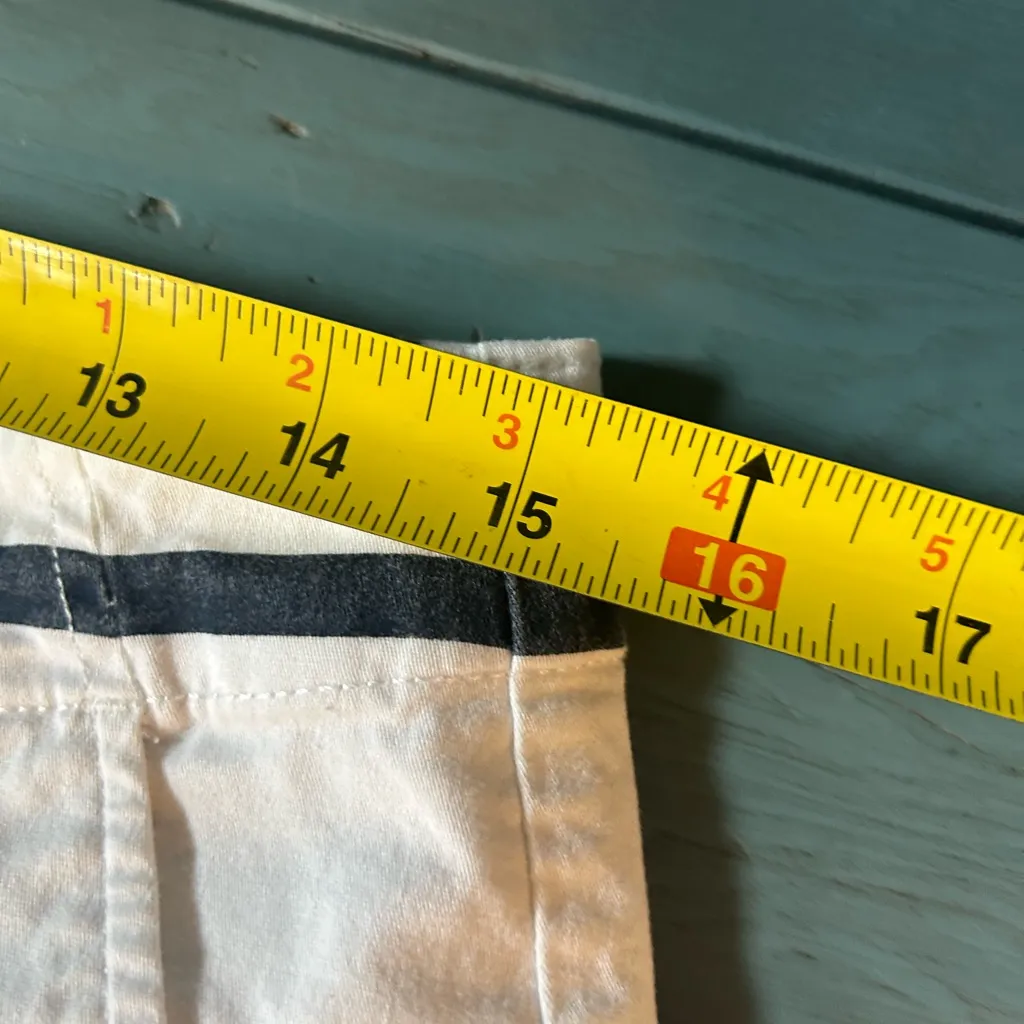 Nautica Women's Navy Blue and White Striped Shorts | Women’s Size 6 - Image 9