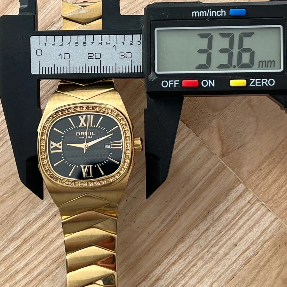 Breil Milano Luxury Designer Ladies Watch Swarovski Crystals Black Dial Stunning Gold - Image 15
