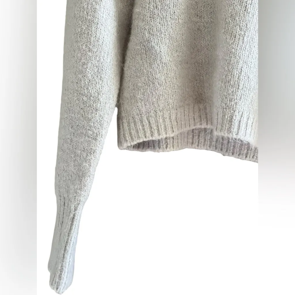 Zara Women’s Cropped Sweater In Taupe Alpaca & Wool Blend - Image 9