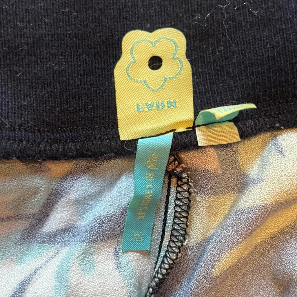 Farm Rio Calla Flared Pants Black Floral Size XS Anthropologie - Image 6