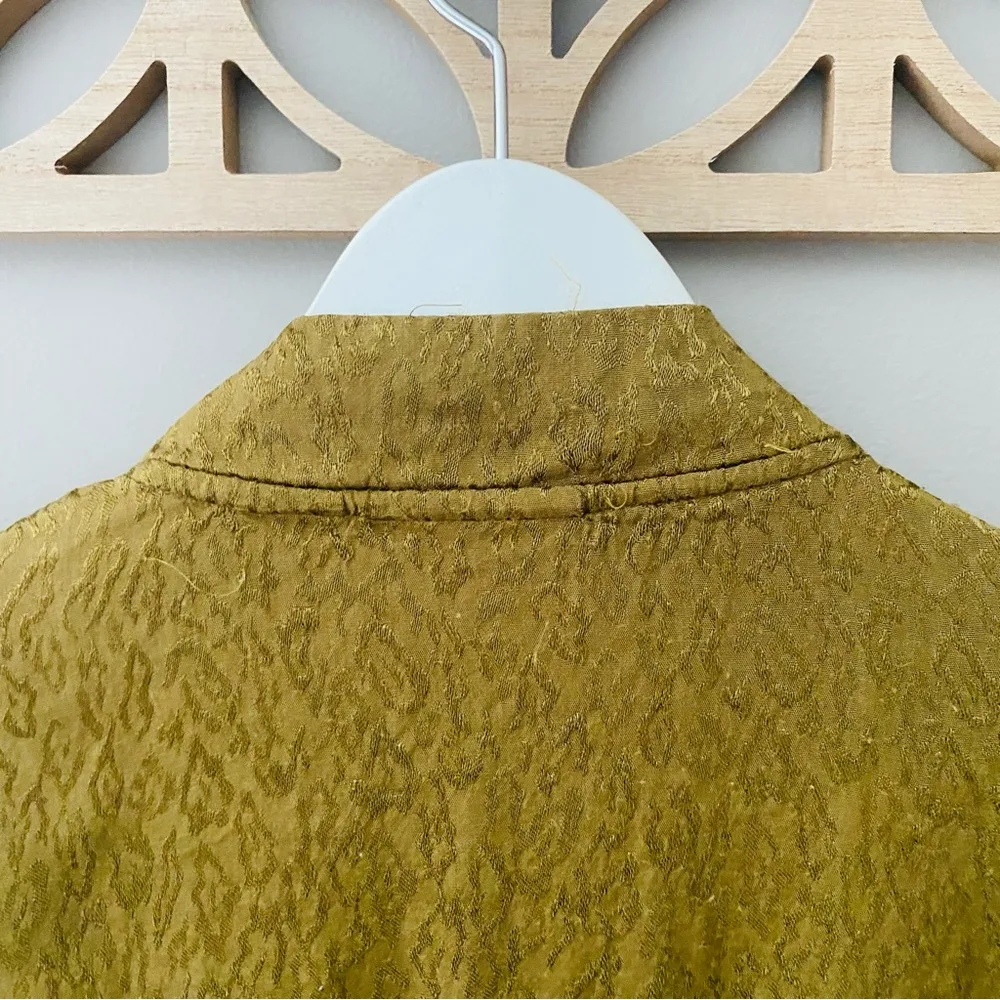 Maeve by Anthropologie Silky Bomber Jacket Green Sz Small - Image 7