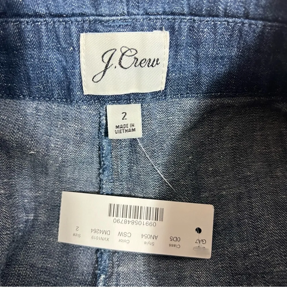 NWT J. Crew Re-Imagined High Rise Paperbag Chambray
Pant jeans Sz 2 - Image 2