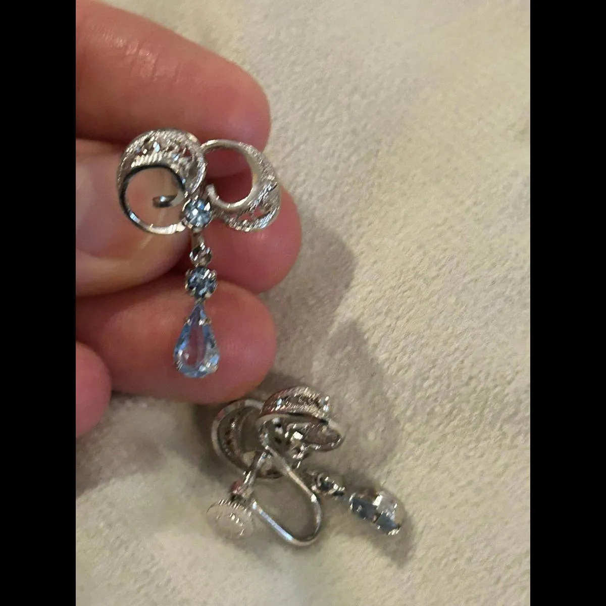 No hole earrings 925 sterling silver cute b6 lot - Image 2