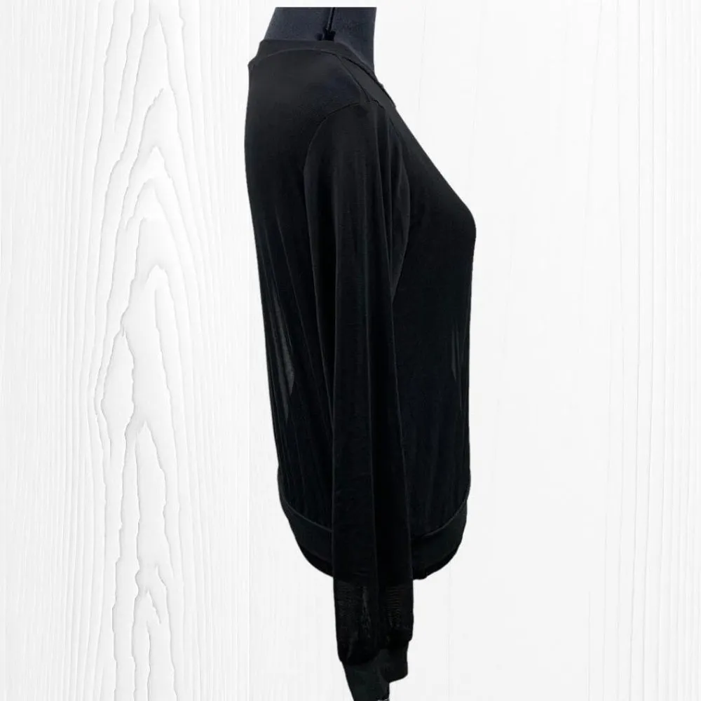 Women's Blouse Transparent Small Black - Image 2