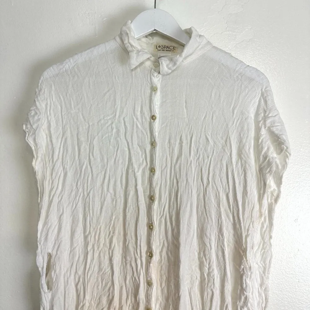 L*SPACE Anita Cover Up in White Size Medium / Large - Image 6