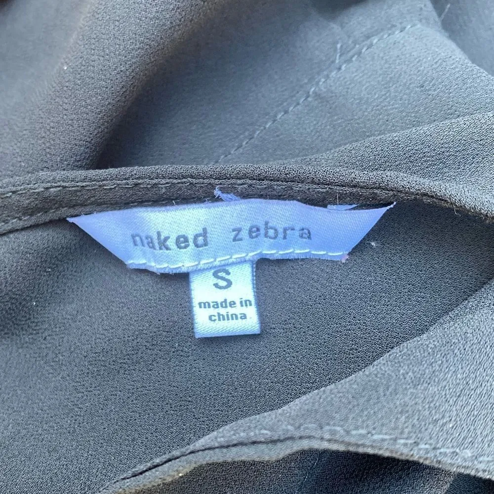 Naked Zebra  Shorts‎ Romper Black - Image 4