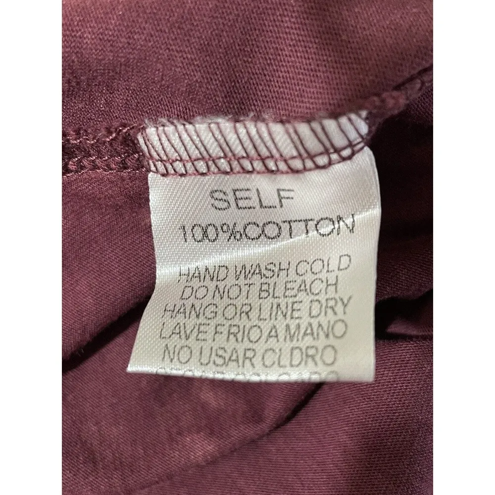 Easel Size Large Mineral Wash Dark Mauve Tunic Lace Yoke Back Button Detail NEW - Image 6