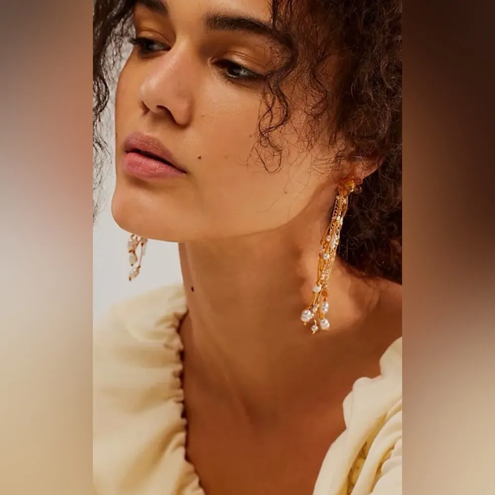 Free People Willow Dangles - Blush - Image 2