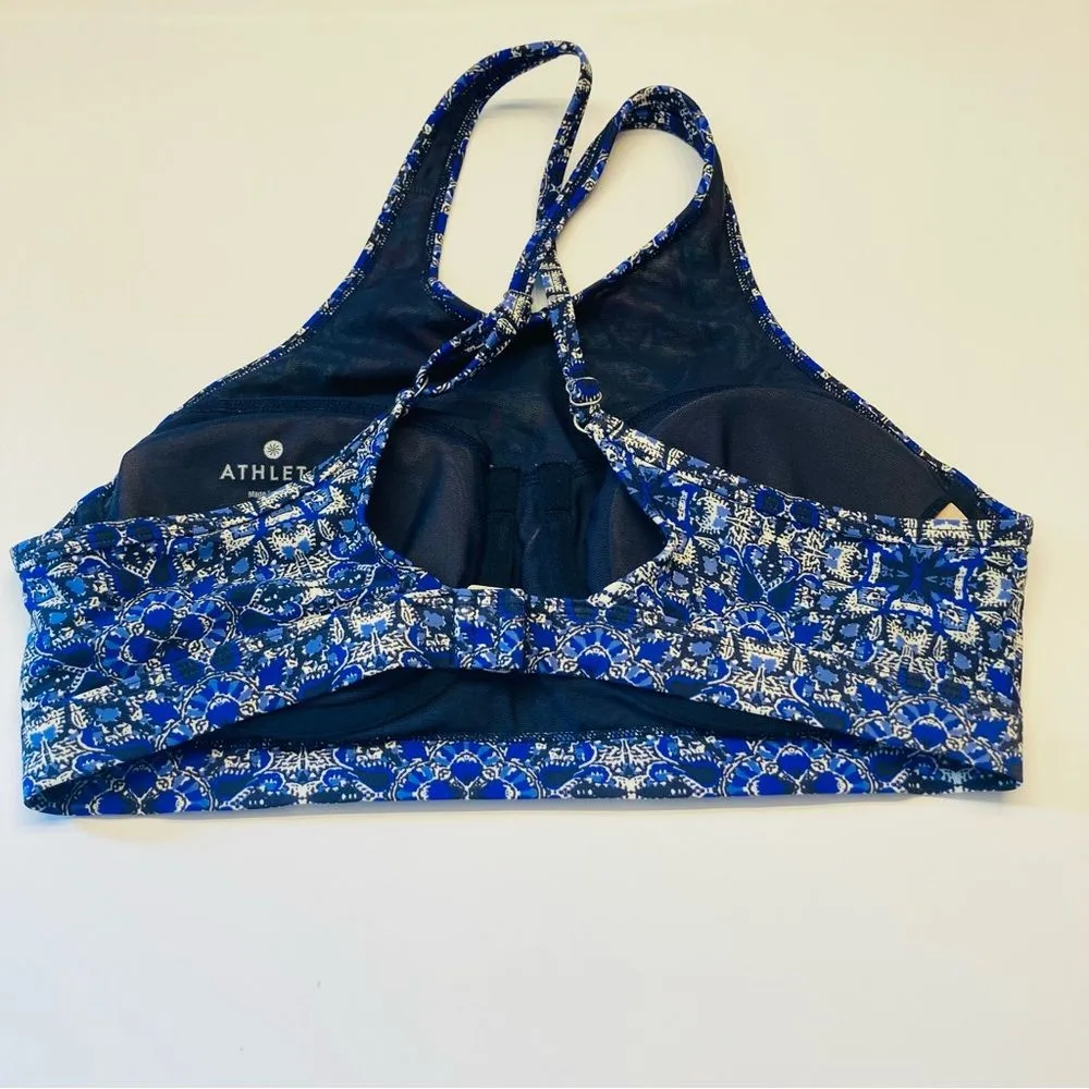 Athleta Baja Cup Bra Swim Bikini Top Womens Size‎ 34 B/C Blue Boho Mosaic Print - Image 8