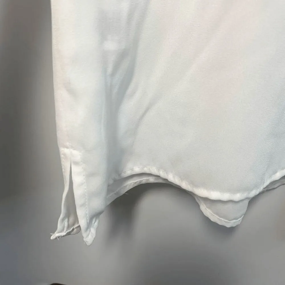 SOHO Racerback Sheer White Blouse Size Medium - Image 7