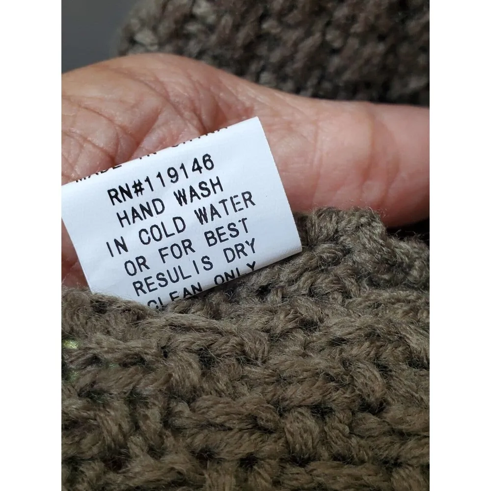 Jodifl Women's Gree 100% Acrylic Halter Neck Long Sleeve knit Sweater Size Large - Image 10