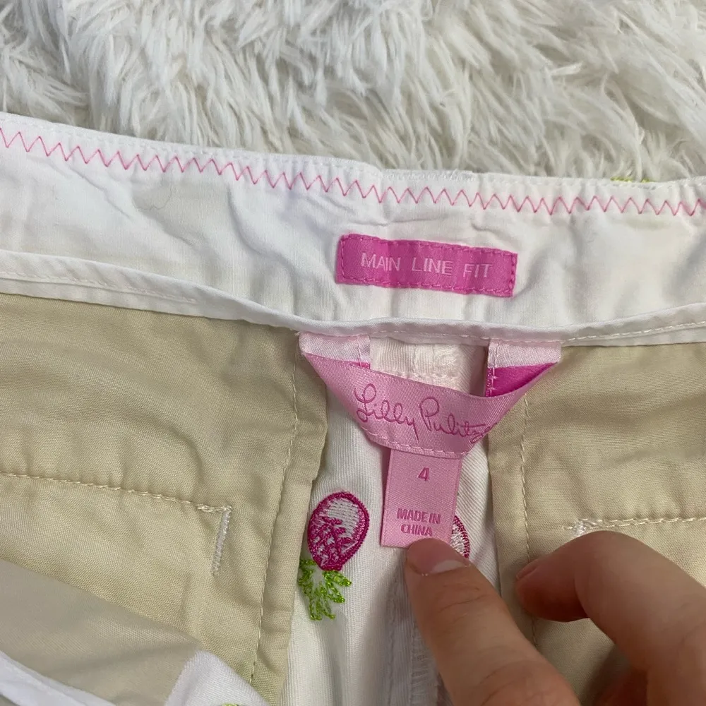 Lilly Pulitzer embroidered fruit cropped pants - Image 3