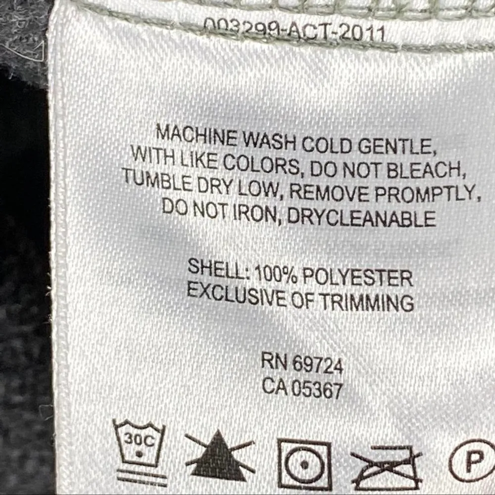 COLUMBIA Charcoal Gray Fleece Full Zipper Jacket, Size Small - Image 4