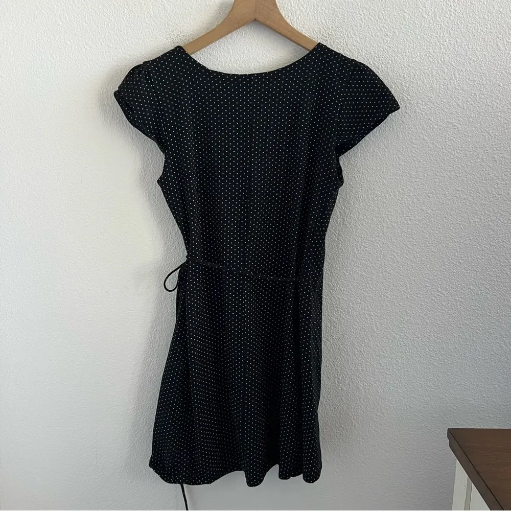 Brandy Melville Robbie Tie Wrap Dress Polka Dot Wrap Dress Small - Image 2
