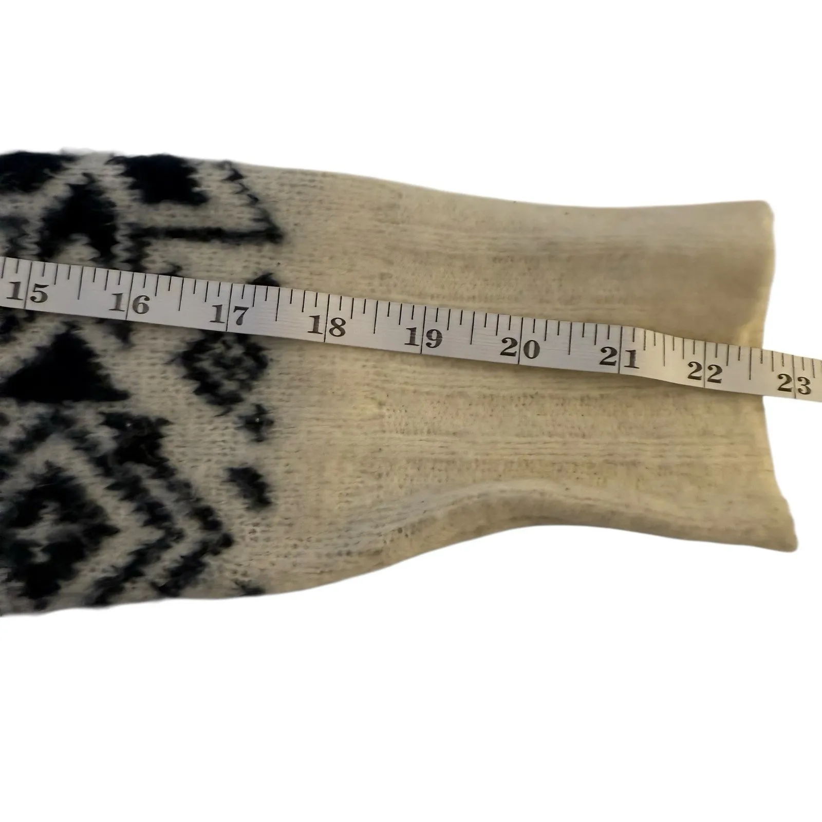 J. Crew Snowflake Sweater Small Soft Cream Navy Blue Fair Isle Cozy Warm Cabin - Image 9