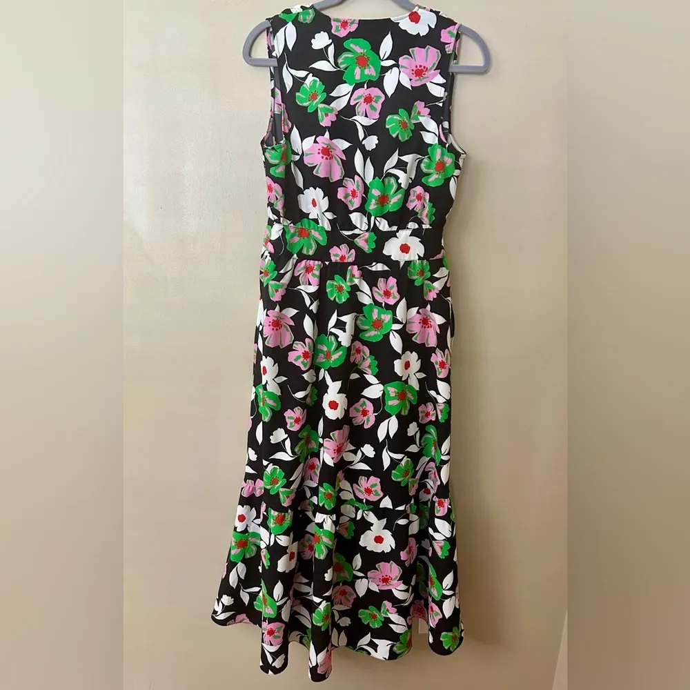 Who What Wear Floral High Low Dress MIDI Wrap Dress - Image 9