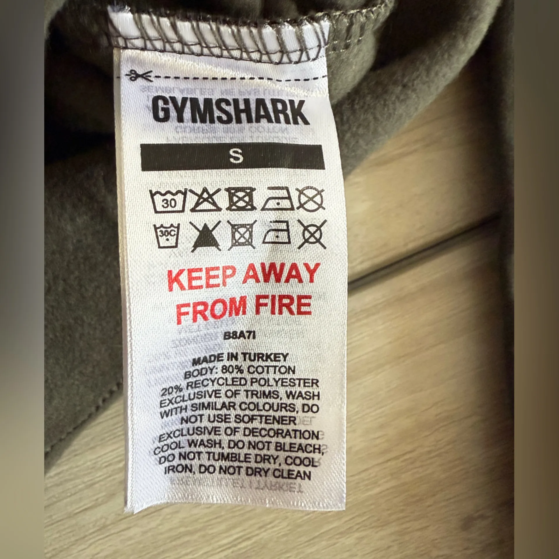 Gymshark Fleece Crop Pullover Green Small NWT IN PACKAGE - Image 6