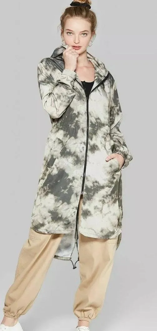| Tie Dye Style Long Windbreaker Jacket - Image 2