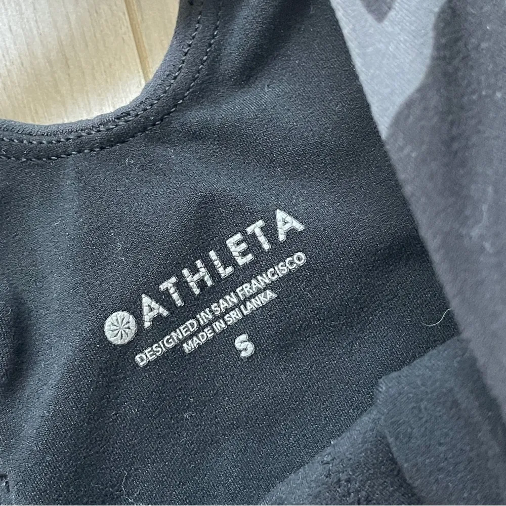 Athleta Crop Tank Top conscious camo workout womens Black Gray (small) gym sport - Image 2