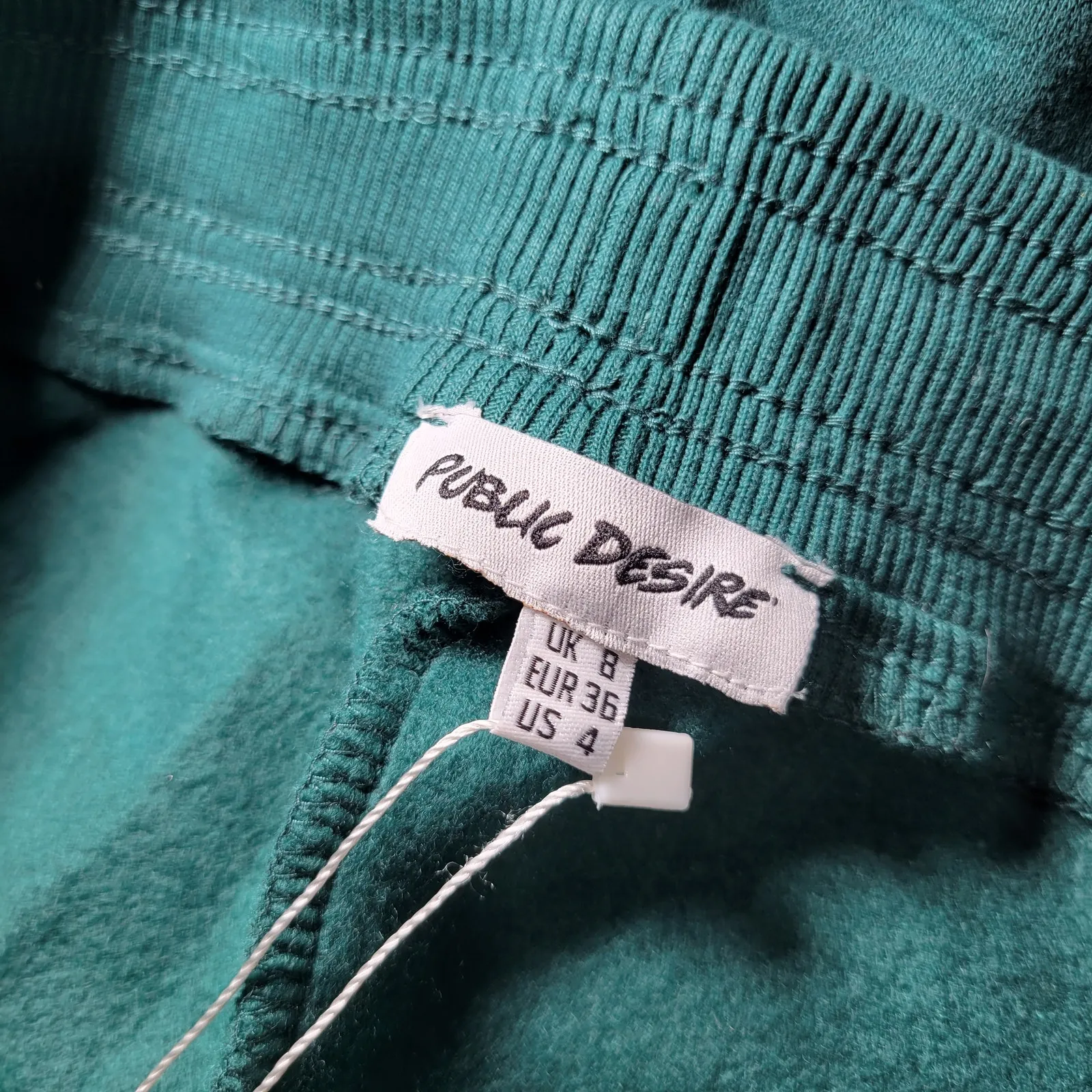 PUBLIC DESIRE Teal Jogger Sweatpants Womens‎ US Size 4 Drawstring Waist Green - Image 8