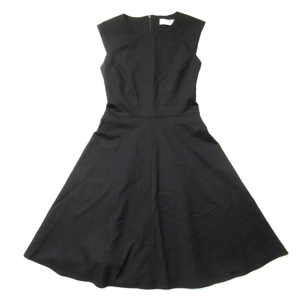 NWT MM. Lafleur Toi 2.0 in Black Washable Stretch Wool Fit & Flare Dress 0P - Image 3