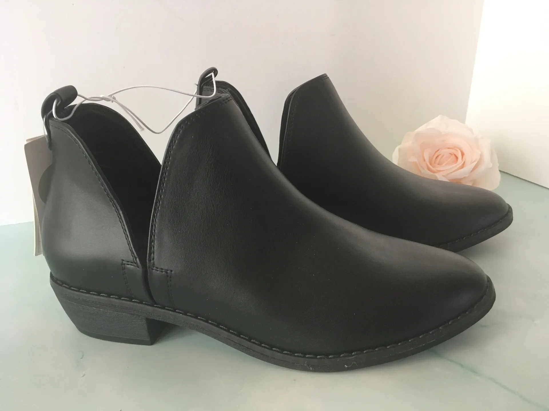 Black Ankle Boots, Size 7 1/2 - Image 2
