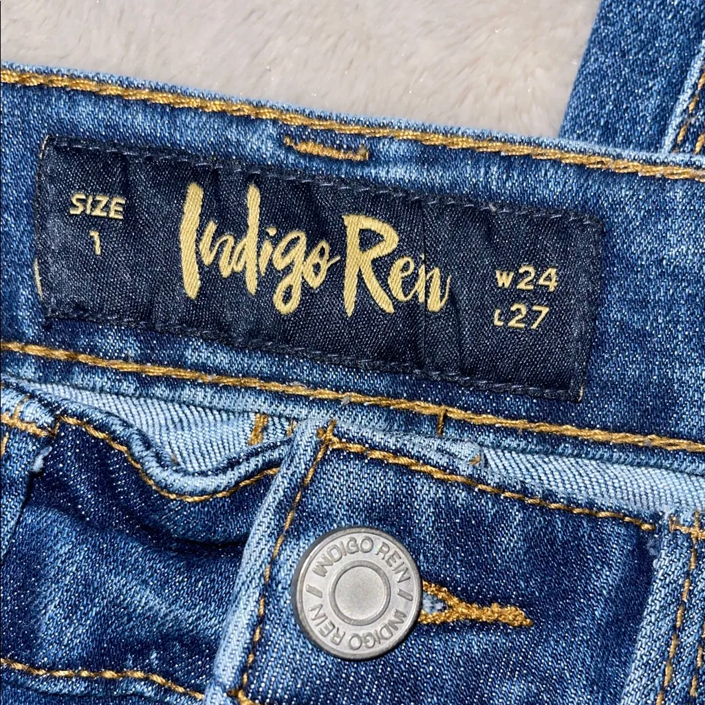 Indigo Rein High-Rise Button Fly Jeans - Dark Blue Sie 1 - Image 2