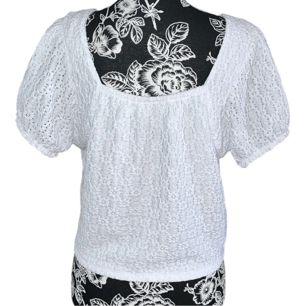 🎄Madden NYC Hardware Lace Top White Size XXL - Image 5