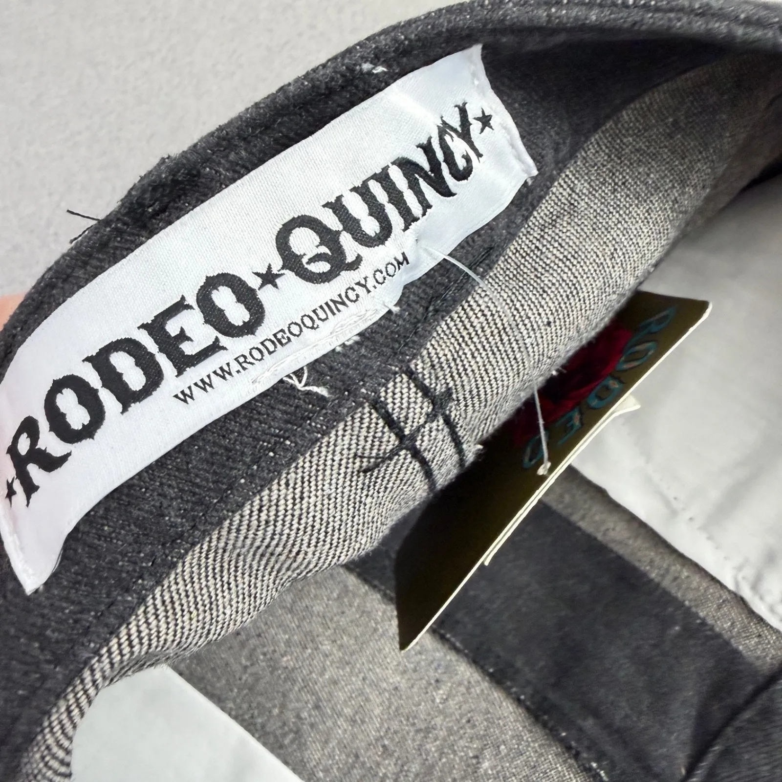 Rodeo Quincy Ryder Shorts Womens 27 Black Denim Floral Rose Applique Western NWT - Image 9