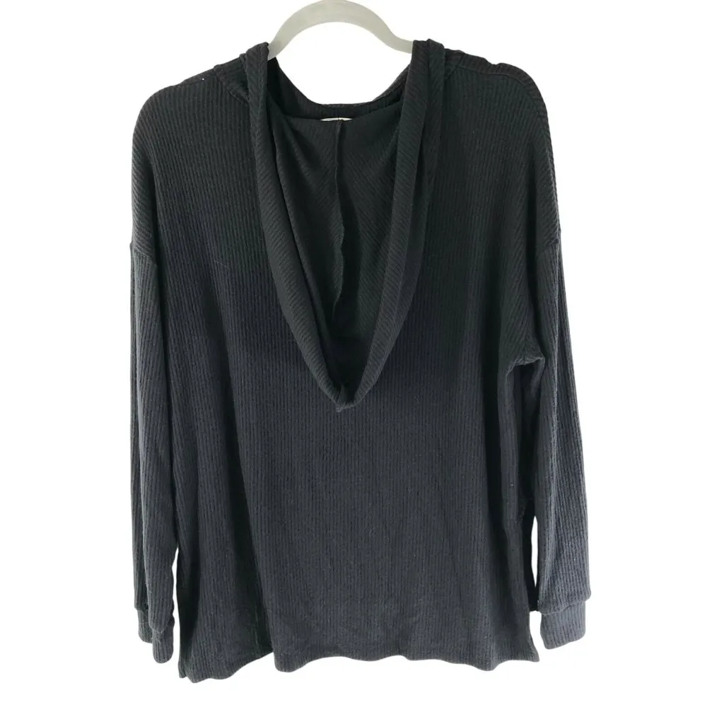 Treasure & Bond Womens Sweater Pullover Hoodie Drawstring Basic Black Size S - Image 2