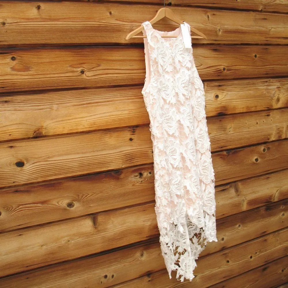 NWT Keepsake The Label I Will Wait Lace Dress White Size M - Image 4