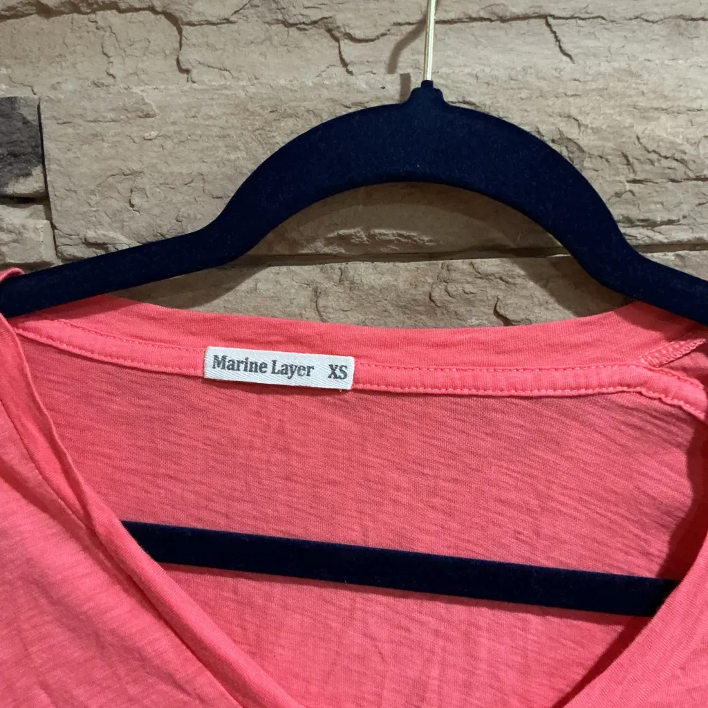 Marine Layer Women's Coral V-Neck Top XS - Image 2