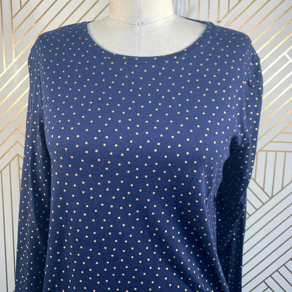 Boden Sabrina Swing Top‎ Navy Blue Glitter Dot Size M - Image 4