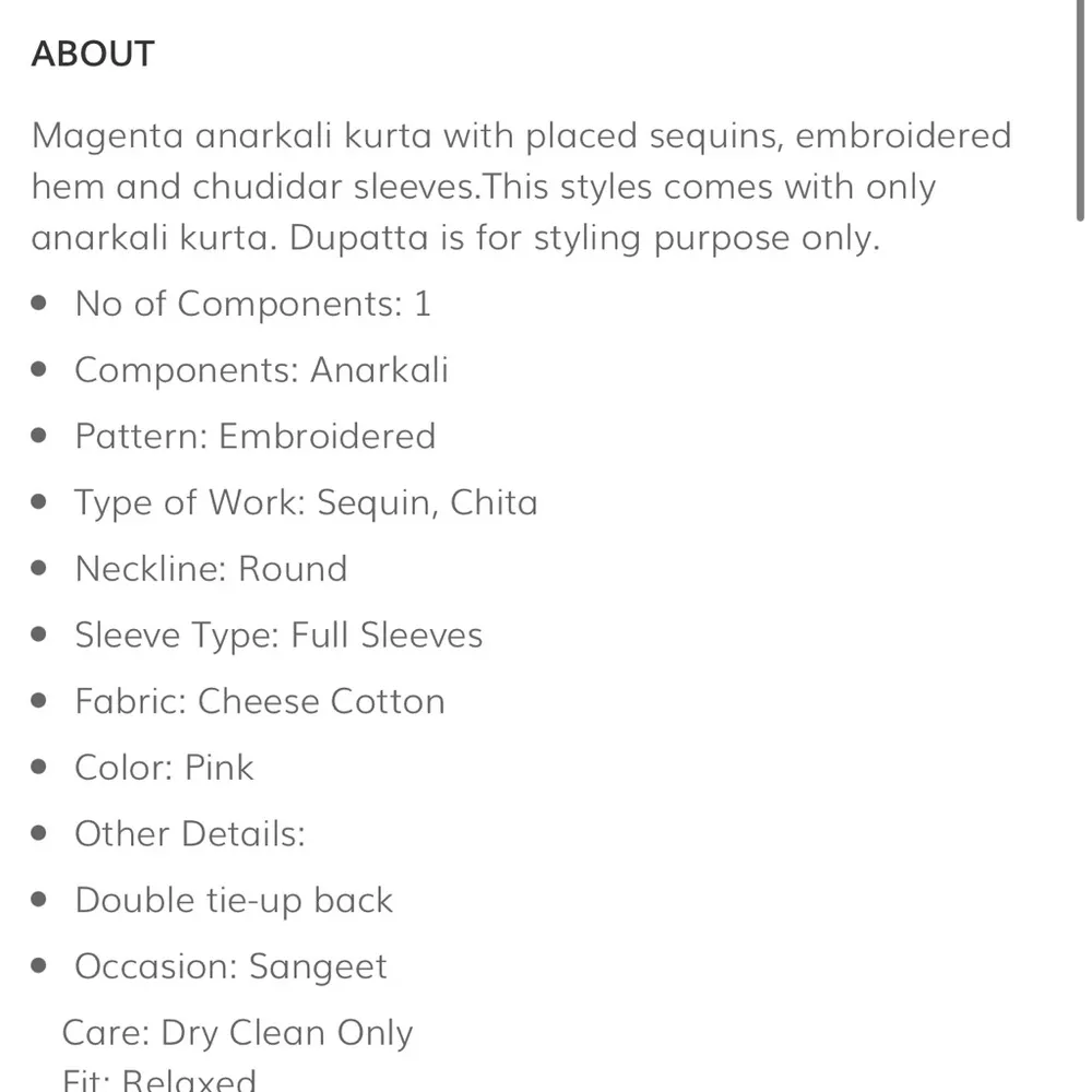 Brand new Ikshita Choudhary
Sequin Embroidered Anarkali Pink Size XL - Image 2