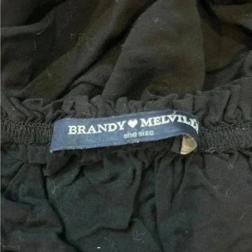 Brandy Melville off the shoulder black long sleeve crop top - Image 3