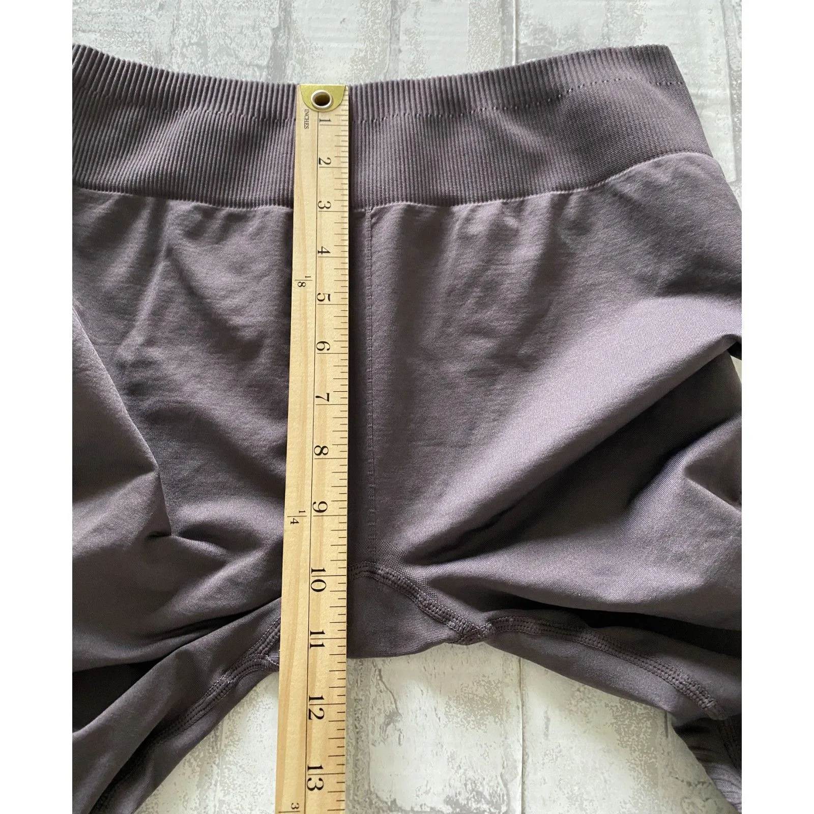 Fabletics Shadow Mid Rise Seamless Rib 7/8 Leggings Compression Sculpt Yoga Sz M - Image 5