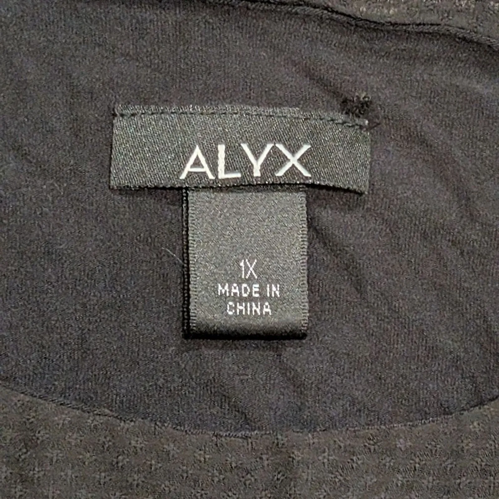 Alyx Plus 1X 16 16 Black Asymmetrical Wrap Front Long Sleeve Top Shirt Blouse‎ - Image 2