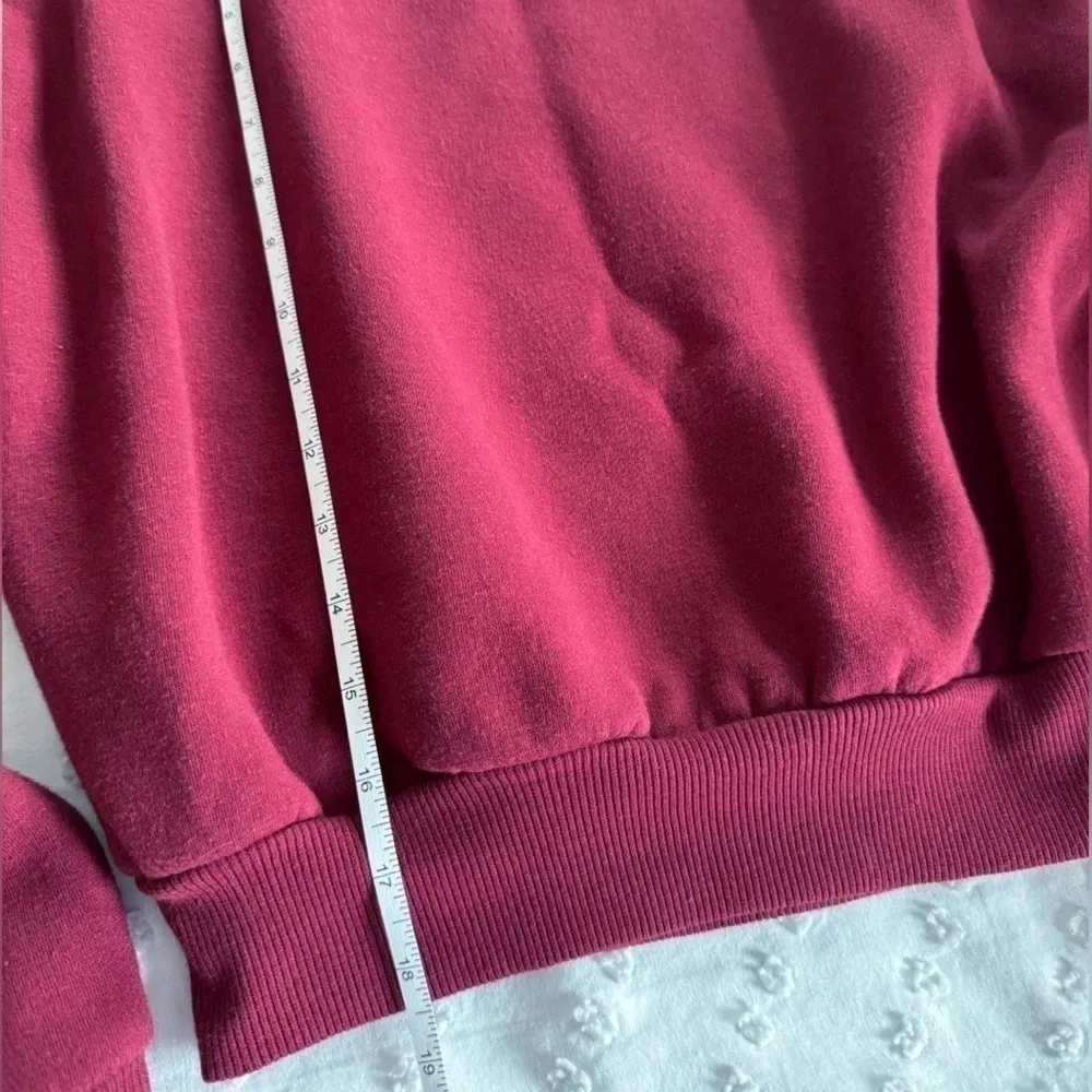 wild fable Cropped Sweatshirt Hoodie Pullover Wine Maroon Size Small Target - Image 7