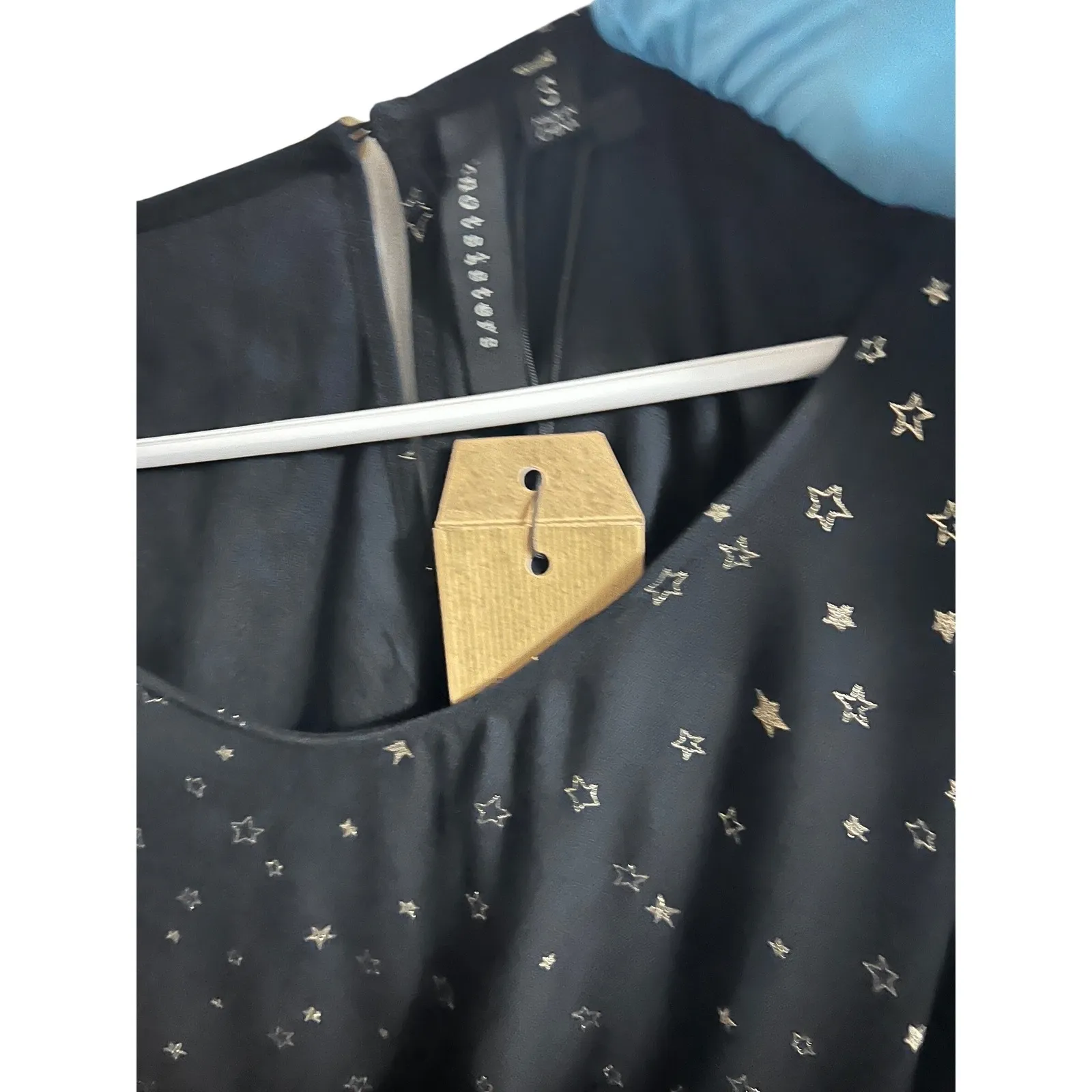 Knot Sisters Nixon Dress Womens Small Black Star Shift NYE Holiday Party Glam Up - Image 6