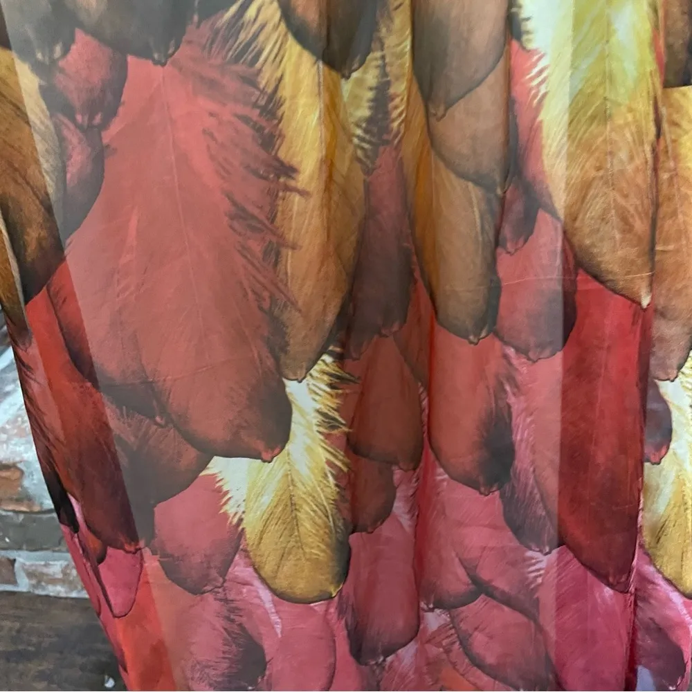 COPY - Romeo & Juliet Couture colorful feather print maxi dress/ S /Excellent c… - Image 8