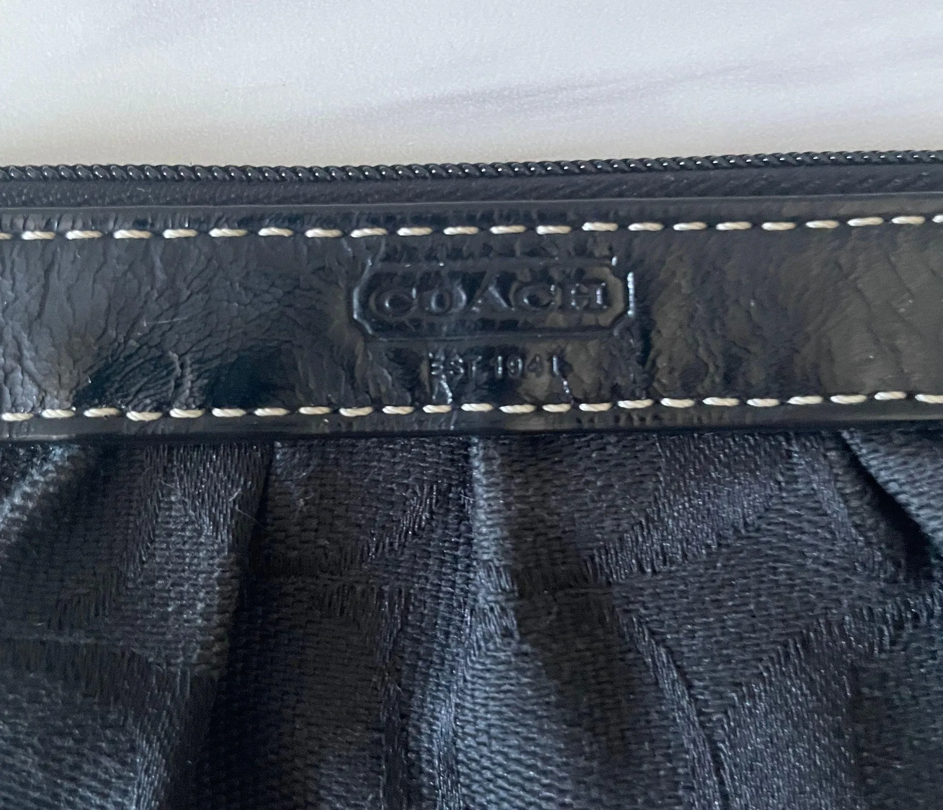 Classic C Pouch Wristlet- Black - Image 2