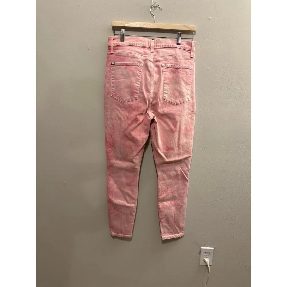 Alice + Olivia Jeans Good High Rise Skinny Ankle Crystal Cloud Size 30 - Image 8