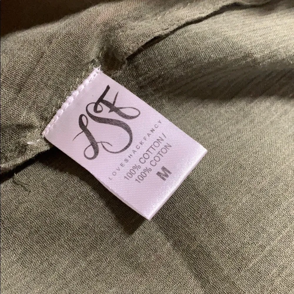 NWOT LoveShackFancy Green Peasant Blouse - Image 4