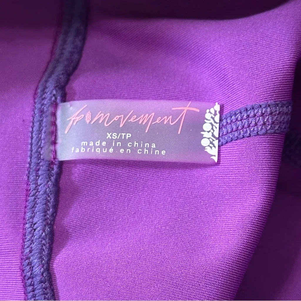Free People FP Movement Women’s Size XS Purple Fly Away Shorts with Bike Shorts - Image 3